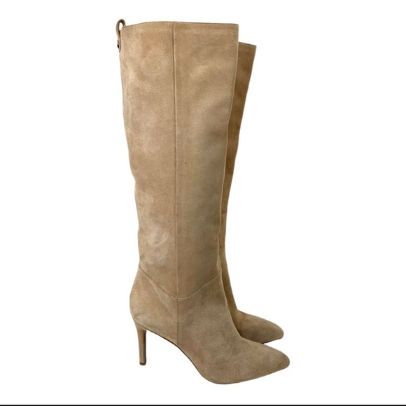 Sam Edelman Olen Suede Camel Tan Knee High Boots GUC - Picture 2 of 10